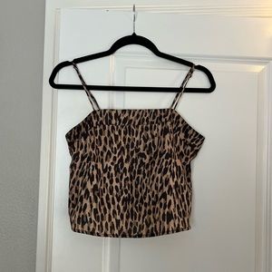 URBAN OUTFITTERS | SATIN Leopard Print | Tank Top | XS